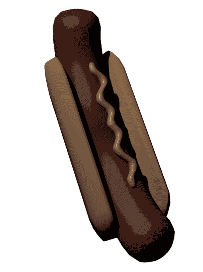 gif of a rotating hotdog